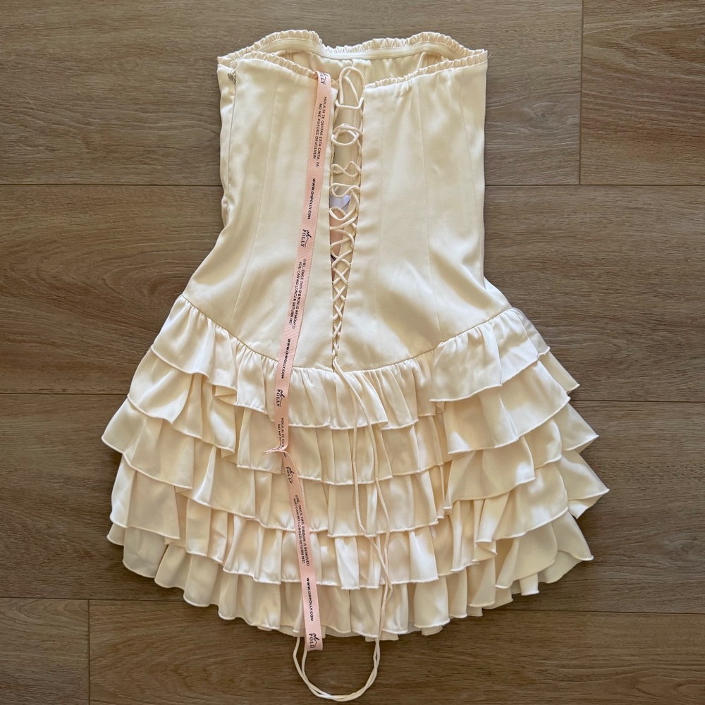 NWT Oh Polly Juliet Corset Mini Dress in Ivory - US 2 - Picture 4 of 8